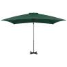 Cantilever Umbrella with Aluminium Pole - Green 250x250 cm