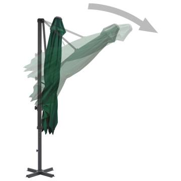 Cantilever Umbrella with Aluminium Pole - Green 250x250 cm