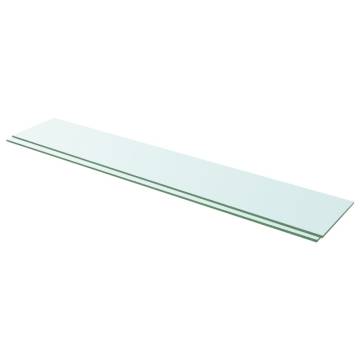 2 pcs Clear Glass Shelves 110x20 cm - Durable & Stylish Display