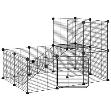 20-Panel Steel Pet Cage with Door - Spacious & Durable