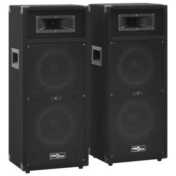 Professional Passive Hifi Stage Speakers - 1000W Black (2 pcs)