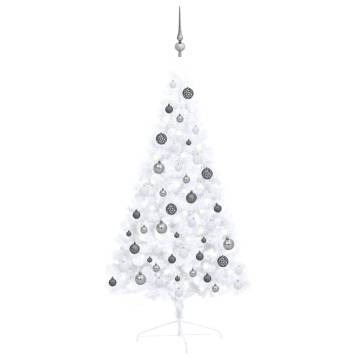 Artificial Half Pre-lit Christmas Tree with Ball Set - 120 cm