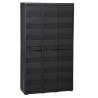 Garden Storage Cabinet with 4 Shelves Black Colour black Size 97 x 38 x 171 cm Quantity in Package 1 Number of 