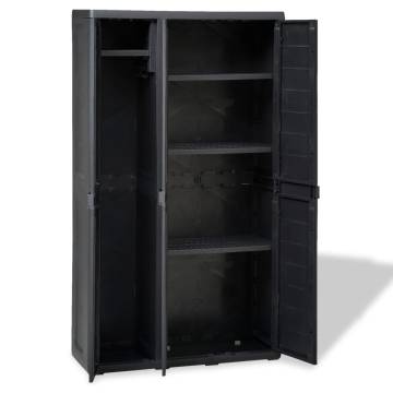 Garden Storage Cabinet with 4 Shelves - Black | Hipo Market