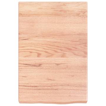 Light Brown Solid Wood Bathroom Countertop | 40x60 cm