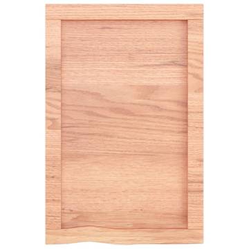 Light Brown Solid Wood Bathroom Countertop | 40x60 cm