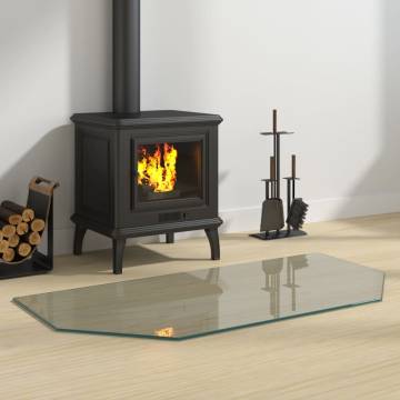 Fireplace Glass Plate Hexagon 100x50 cm - High-Quality Protection