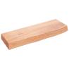 Wall Shelf Light Brown 60x20x6 cm Solid Oak - Rustic Storage