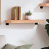 Wall Shelf Light Brown 60x20x6 cm Solid Oak - Rustic Storage