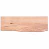 Wall Shelf Light Brown 60x20x6 cm Solid Oak - Rustic Storage