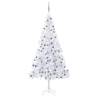 Artificial Pre-lit Christmas Tree with Ball Set L 240 cm White Colour white and grey Size 240 x 120 cm Quantity in Package 1 Number of Branch Tips 