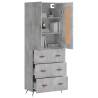 Elegant Highboard Concrete Grey - 69.5x34x180 cm | Hipomarket