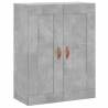 Elegant Highboard Concrete Grey - 69.5x34x180 cm | Hipomarket