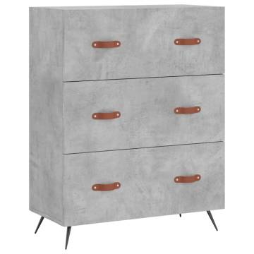 Elegant Highboard Concrete Grey - 69.5x34x180 cm | Hipomarket