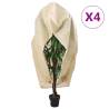 Plant Fleece Covers with Zip 4 pcs 70 g/m² 2.36x2 m Colour beige Size 2.36 x 2 m Quantity in Package 4 