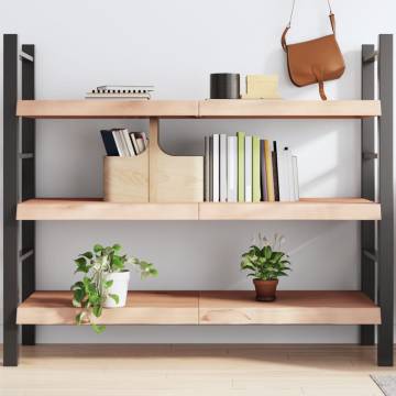 Wall Shelf - Untreated Solid Oak Wood (140x60 cm) | HipoMarket