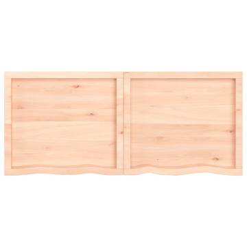 Wall Shelf - Untreated Solid Oak Wood (140x60 cm) | HipoMarket