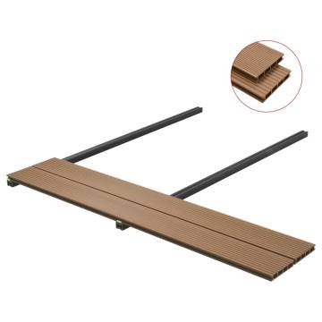 WPC Hollow Decking Boards & Accessories 26m² Teak - Hipomarket