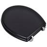 Durable Black MDF Toilet Seats with Lids - 2 Pcs for Families