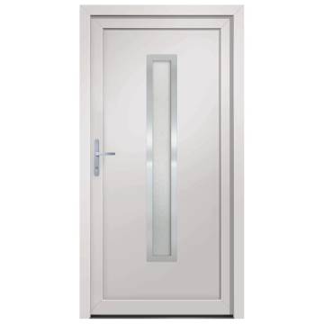 Front Door White 88x200 cm PVC - Elegant & Secure Entrance