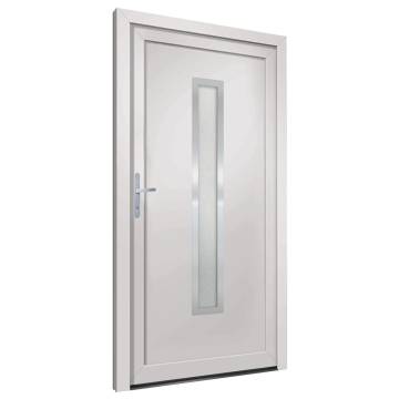 Front Door White 88x200 cm PVC - Elegant & Secure Entrance