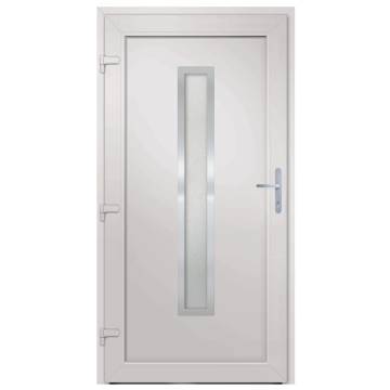 Front Door White 88x200 cm PVC - Elegant & Secure Entrance