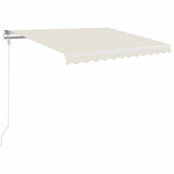 Manual Retractable Awning 350x250 cm Cream - Hipomarket