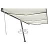 Manual Retractable Awning with LED 600x350 cm Cream Colour cream Size 600 x 350 cm Quantity in Package 1 