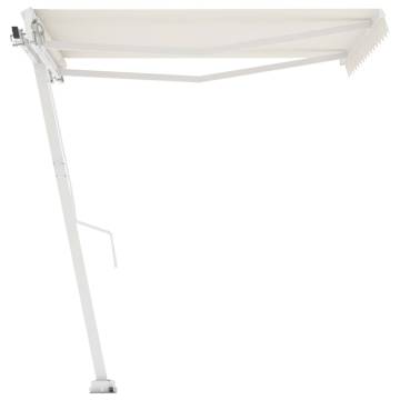 Freestanding Manual Retractable Awning 350x250 cm - Cream