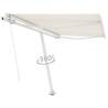 Freestanding Manual Retractable Awning 350x250 cm - Cream