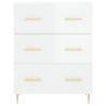 Highboard High Gloss White - Stylish Storage Solution (69.5x34x180 cm)