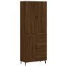 Stylish Highboard in Brown Oak - 69.5x34x180 cm