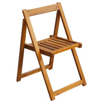 Folding Garden Chairs Set - Solid Acacia Wood | HipoMarket