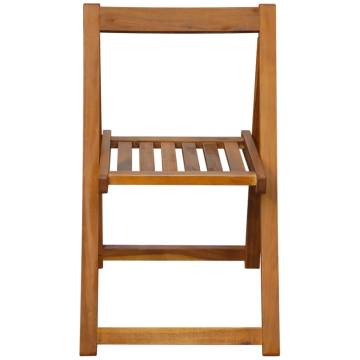 Folding Garden Chairs Set - Solid Acacia Wood | HipoMarket