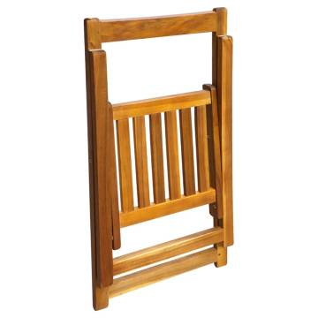 Folding Garden Chairs Set - Solid Acacia Wood | HipoMarket