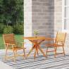 3 Piece Garden Dining Set - Solid Acacia Wood | Hipo Market