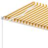 Freestanding Manual Retractable Awning 350x250 cm - Yellow/White