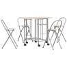 Stylish Five Piece Folding Dining Set MDF | Hipomarket