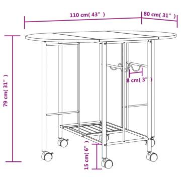 Stylish Five Piece Folding Dining Set MDF | Hipomarket