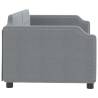 Light Grey Day Bed 90x190 cm | Sofa & Bed Combination