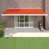 Retractable Awning Orange and Brown 5x3 m Fabric and Aluminium Colour orange and brown Size 500 x 300 cm Quantity in Package 1 