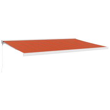 Retractable Awning Orange & Brown 5x3 m - Durable & Stylish