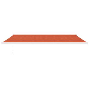 Retractable Awning Orange & Brown 5x3 m - Durable & Stylish