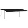 Manual Retractable Awning 3.5x2.5m Anthracite for Patio