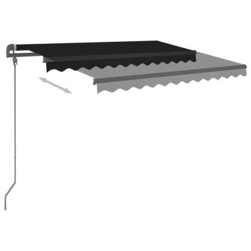 Manual Retractable Awning 3.5x2.5m Anthracite for Patio