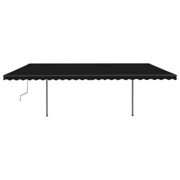 Manual Retractable Awning 3.5x2.5m Anthracite for Patio