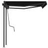 Manual Retractable Awning 3.5x2.5m Anthracite for Patio