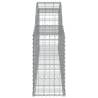 Arched Gabion Baskets Set - 17 pcs Galvanised Iron | HipoMarket