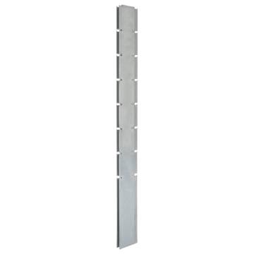 Garden Fence Posts - 20 pcs Silver 200 cm Galvanised Steel