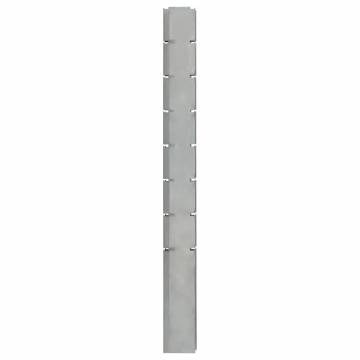 Garden Fence Posts - 20 pcs Silver 200 cm Galvanised Steel